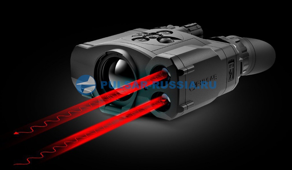 ИК-осветитель и дальномер у бинокля Pulsar Accolade 2 LRF XP50